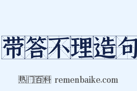 带答不理造句是什么意思的图片